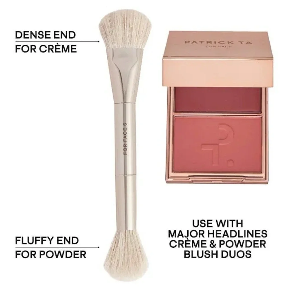 PATRICK TA Dual Ended Precision Blush Brush New in Box Makeup Brush